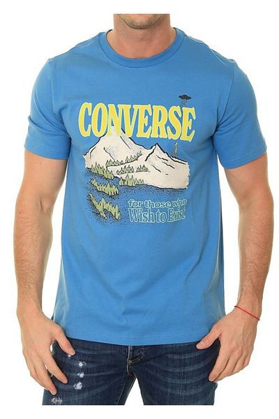 converse Tricou bărbătesc Alien Mountain Tee albastru