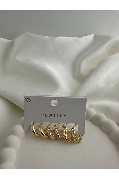 GREENSEA Women's Steel 6 Piece Earring Set