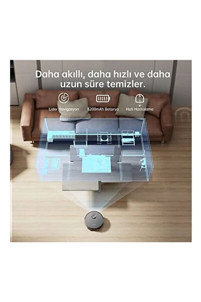 Dreame Güçlü emiş Dikkat çekici temizlik Uyumlu Pro Robot Süpürge Siyah