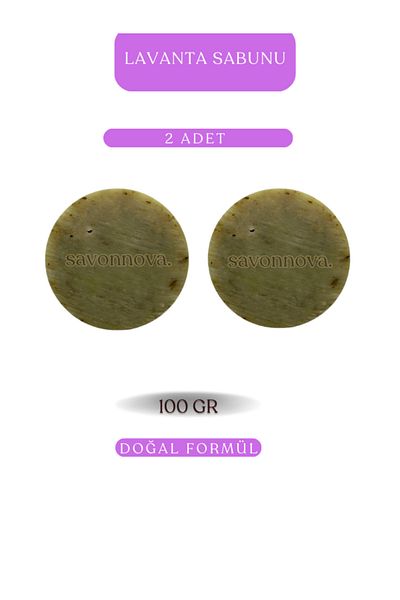 Kozmetigo Natural Lavender Soap, Effective Against Dandruff, Lasting Softness, Soap for Aromatherapy Effect 2X100Gr