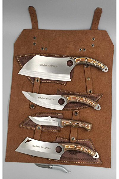 yatagan Çantalı 4lü Verzalit Saplı Şef Seti