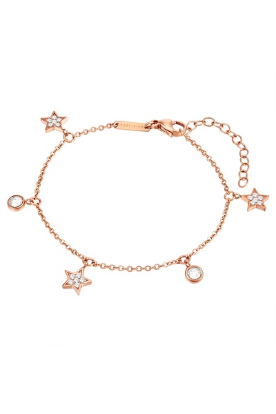 eastside Edelstahlarmband Armband Edelstahl roségold Preciosa weiß