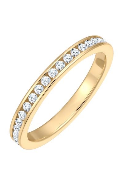 Rafaela Donata Silberring Ring Sterling Silber Gelbgold Zirkonia Weiß