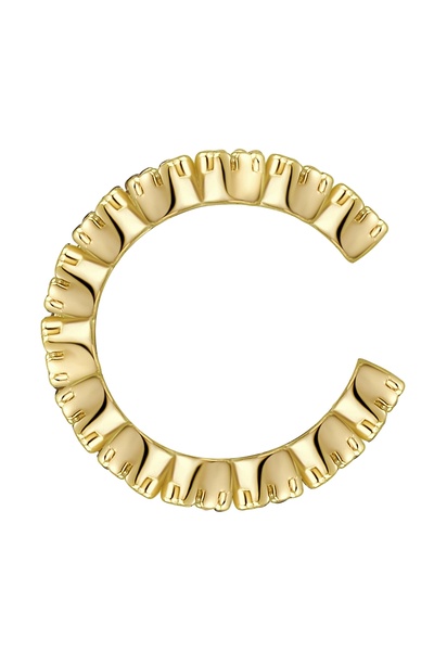 Lulu & Jane Modeschmuckohrklemmen Ohrklemme gelbgold Zirkonia weiß