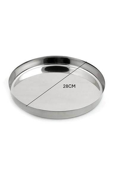 Melrich Stainless Steel 6 Pcs Dinner Plate - 28cm