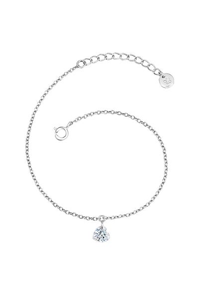 Glanzstücke München Silberarmband Armband Sterling Silber Topas weiß