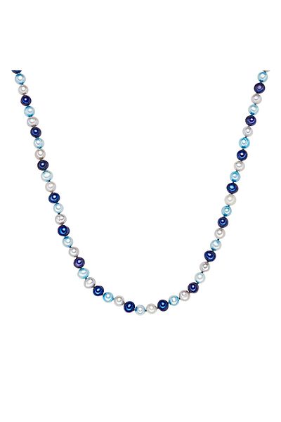 Valero Pearls Perlenhalskette Kette Sterling Silber Süßwasser-Zuchtperle multicolor