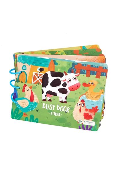 Choice Farm 1pc Enlightenment Busy Book Paper Pasting Book Operation Board Baby Learning Children's Quiet P