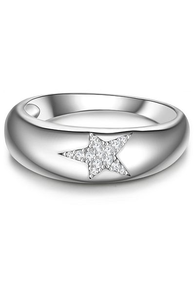Glanzstücke München Silberring Ring Sterling Silber Zirkonia Weiß