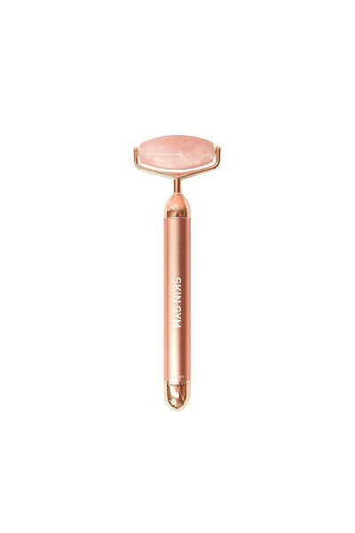 Skin Gym Rose Quartz Vibrating Face Massager Sculpt, Lift and Define Beauty Tool