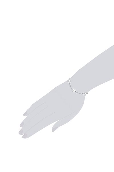 Valero Pearls Perlenarmband Armband Sterling Silber Süßwasser-Zuchtperlen weiß