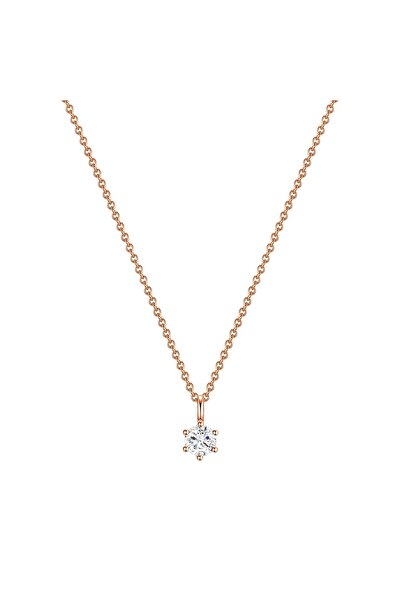 Glanzstücke München Silberhalskette Kette mit Anhänger Sterling Silber roségo...