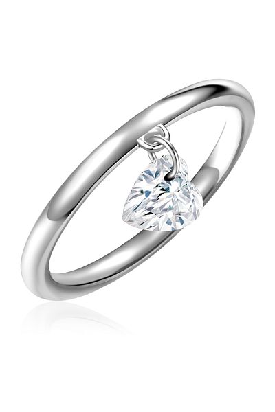 Glanzstücke München Silberring Ring Sterling Silber Topas Weiß