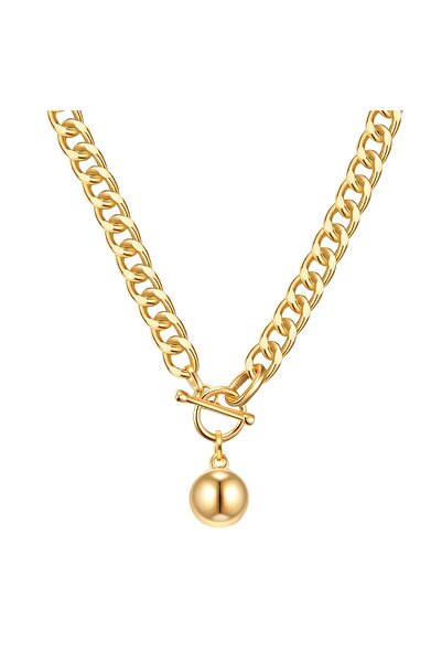 Lulu & Jane Modeschmuckhalskette Kette gelbgold