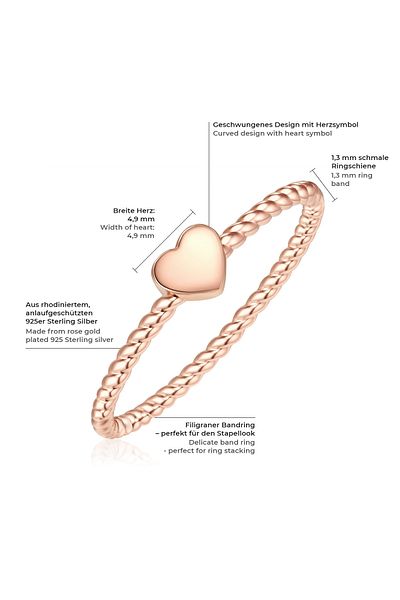 Glanzstücke München Silberring Ring Sterling Silber Roségold