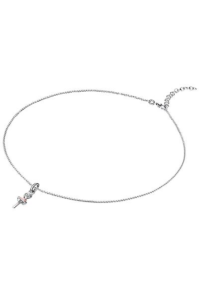 Rafaela Donata Silberhalskette Kette ve Anhänger Sterling Silber Emaille rosa