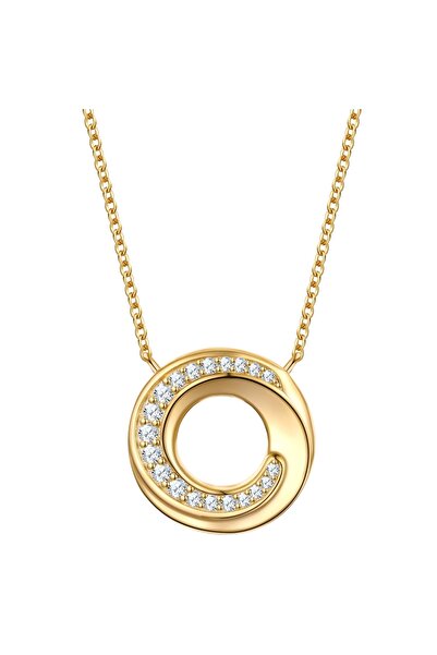 Rafaela Donata Silberhalskette Kette mit Anhänger Sterling Silber gelbgold Zi...