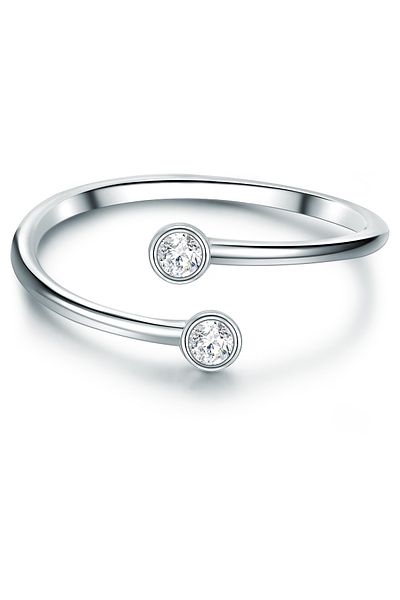 Trilani Silberring Ring Sterling Silber Zirkonia Weiß