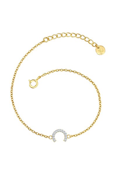 Glanzstücke München Silberarmband Armband Sterling Silber gelbgold Zirkonia weiß