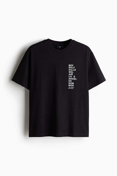 H&M Loose Fit Printed T-shirt