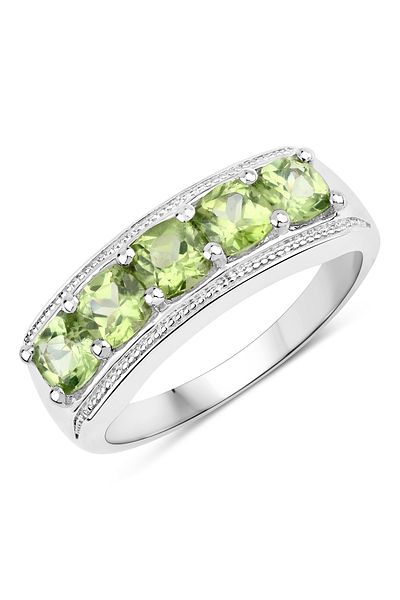 Rafaela Donata Edelsteinring Ring Sterling Silber Peridot Grün