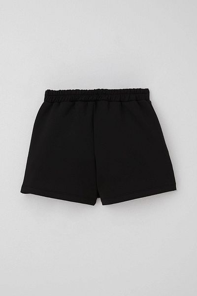 Breeze Girl's Shorts Skirt Pocket Cap Detailed Button Accessory 6-12 Years, Black