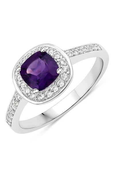 Rafaela Donata Edelsteinring Ring Sterling Silber Amethyst Topas Weiß