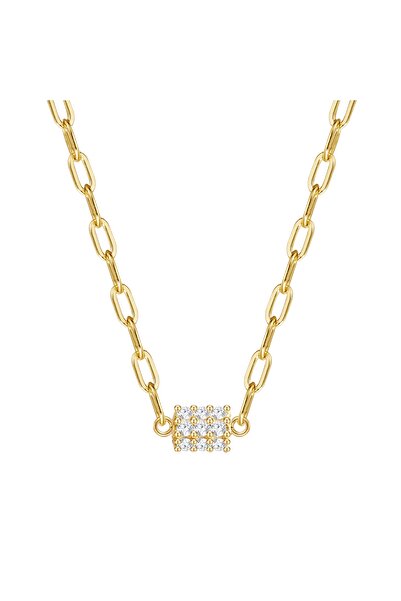 Glanzstücke München Silberhalskette Kette mit Anhänger Sterling Silber gelbgo...