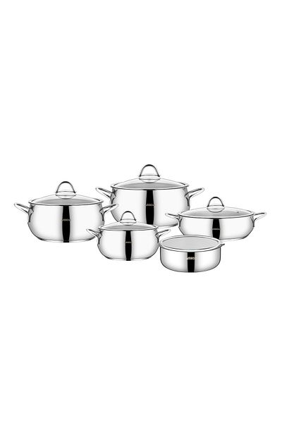 Amboss 10 Pieces Cook Steelbox Stainless Steel Cookware and Storage Container