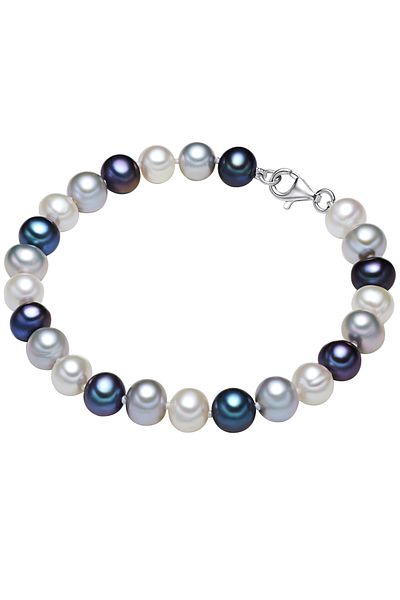 Valero Pearls Perlenarmband Armband Sterling Silber Süßwasser-zuchtperle Multicolor