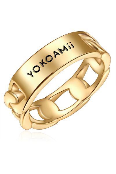 YOKOAMİİ Modeschmuckring Ring gelbgold