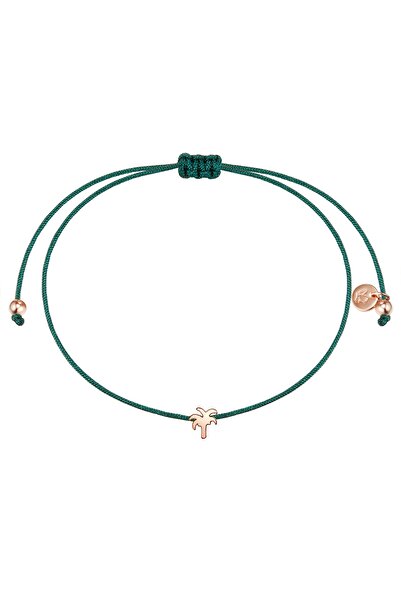 Glanzstücke München Textilarmband Armband Sterling Silber roségold Textil (grün)