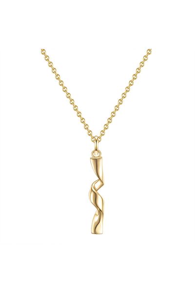 Glanzstücke München Silberhalskette Kette mit Anhänger Sterling Silber gelbgold