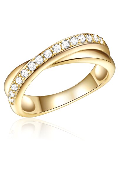 Rafaela Donata Silberring Ring Sterling Silber gelbgold Zirkonia weiß