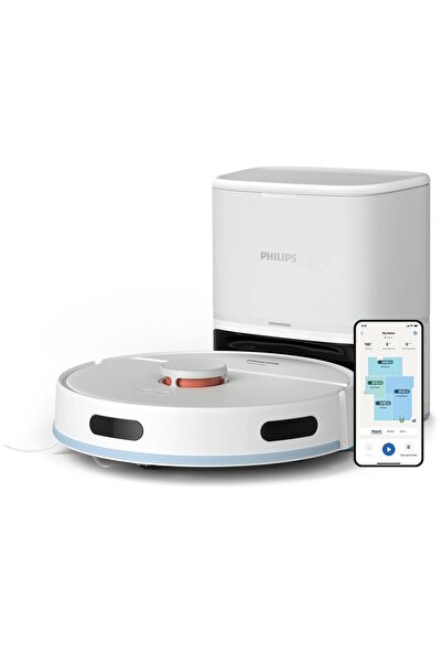 Philips Robot Süpürge İstasyonlu, 2 si 1 Arada Süpürme ve Paspas, 2700 Pa Emi...