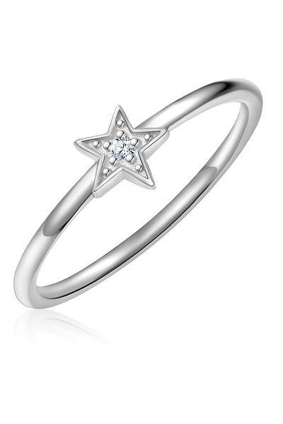 Glanzstücke München Silberring Ring Sterling Silber Zirkonia Weiß