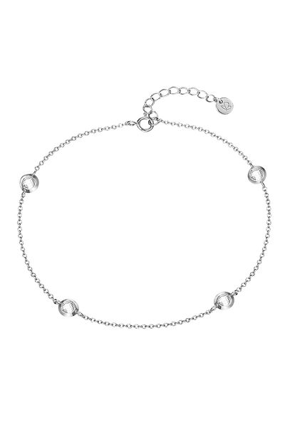 Glanzstücke München Silberfusskette Fusskette Sterling Silber Zirkonia Weiß