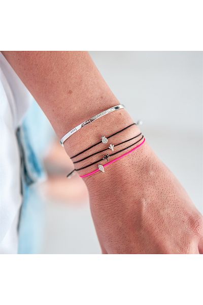 Glanzstücke München Textilarmband Armband Sterling Silber