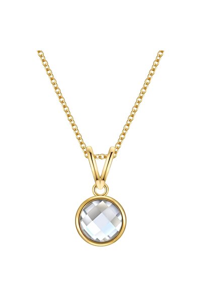 Rafaela Donata Silberhalskette Kette mit Anhänger Sterling Silber gelbgold Zi...