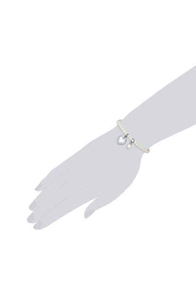 Lulu & Jane Perlenarmband Armband Muschelkernperle Weiß Zirkonia Weiß