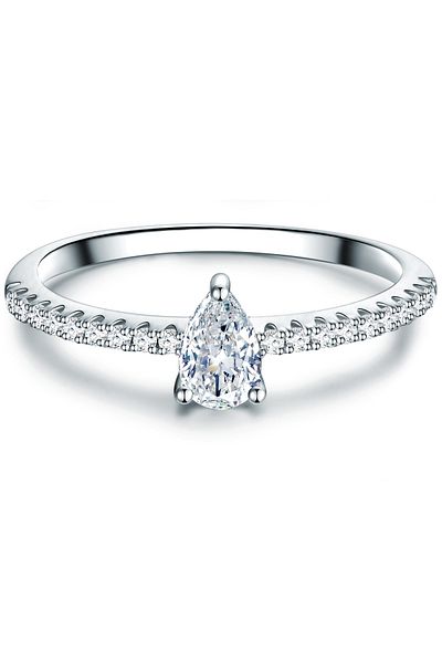 Trilani Silberring Ring Sterling Silber Zirkonia Weiß