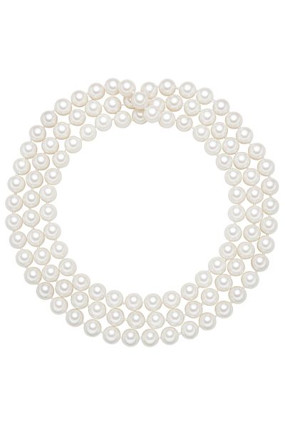 Lulu & Jane Perlenhalskette Kette Muschelkernperle Weiß