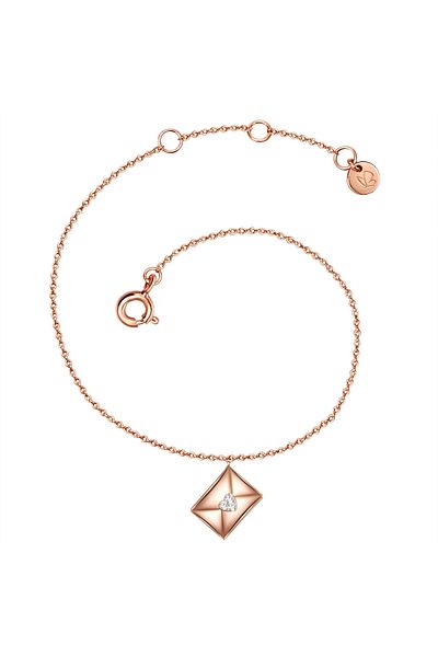 Glanzstücke München Silberarmband Armband Sterling Silber Roségold Zirkonia Weiß