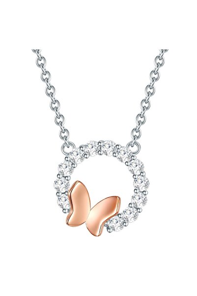 Rafaela Donata Silberhalskette Kette Sterling Silber bicolor Zirkonia weiß