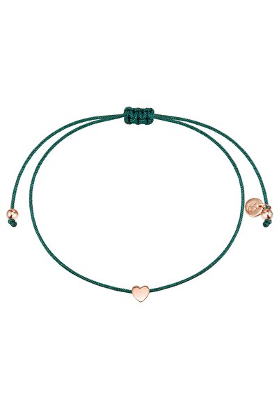 Glanzstücke München Textilarmband Armband Sterling Silber roségold Textil (grün)