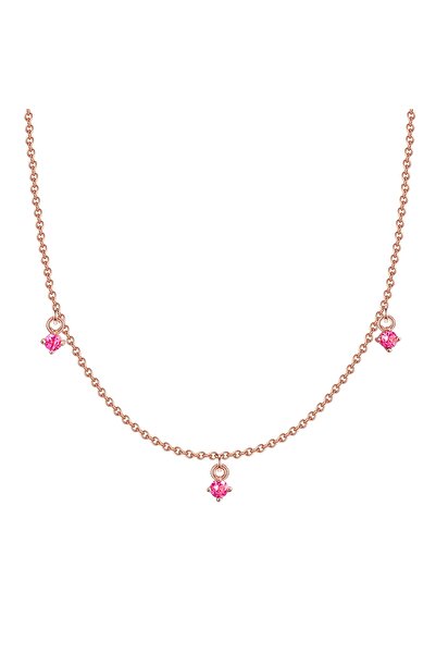 Glanzstücke München Silberhalskette Kette mit Anhänger Sterling Silber roséve...