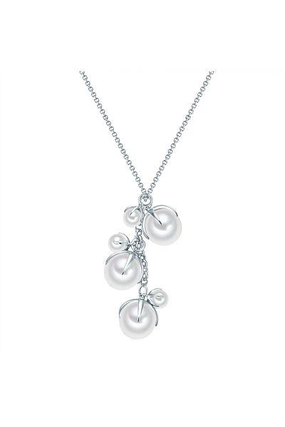 Lulu & Jane Perlenhalskette Kette Muschelkernperle weiß