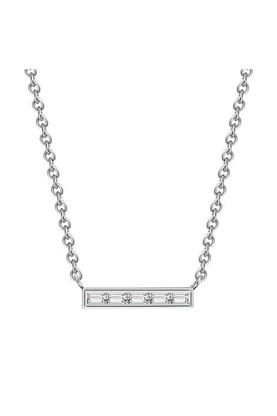 Glanzstücke München Silberhalskette Kette Mit Anhänger Sterling Silber Zirkonia Weiß