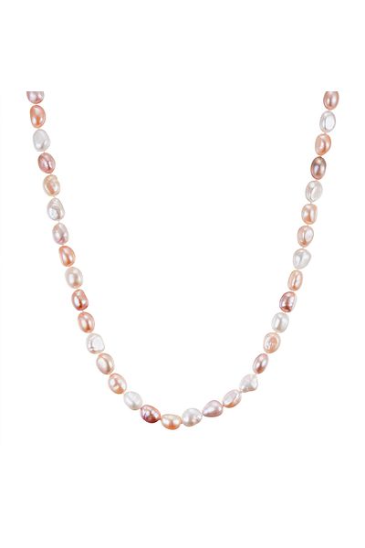 Valero Pearls Perlenhalskette Kette Sterling Silber Süßwasser-zuchtperle Multicolor