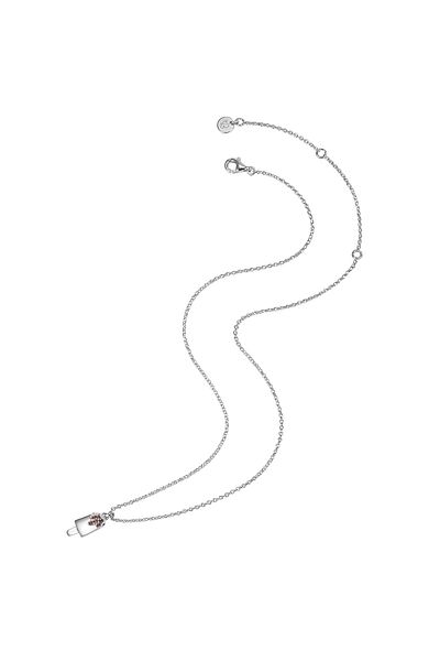 Glanzstücke München Silberhalskette Kette mit Anhänger Sterling Silber Zirkonia braun